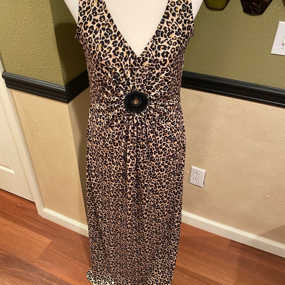 Beautiful leopard summer maxi embellished